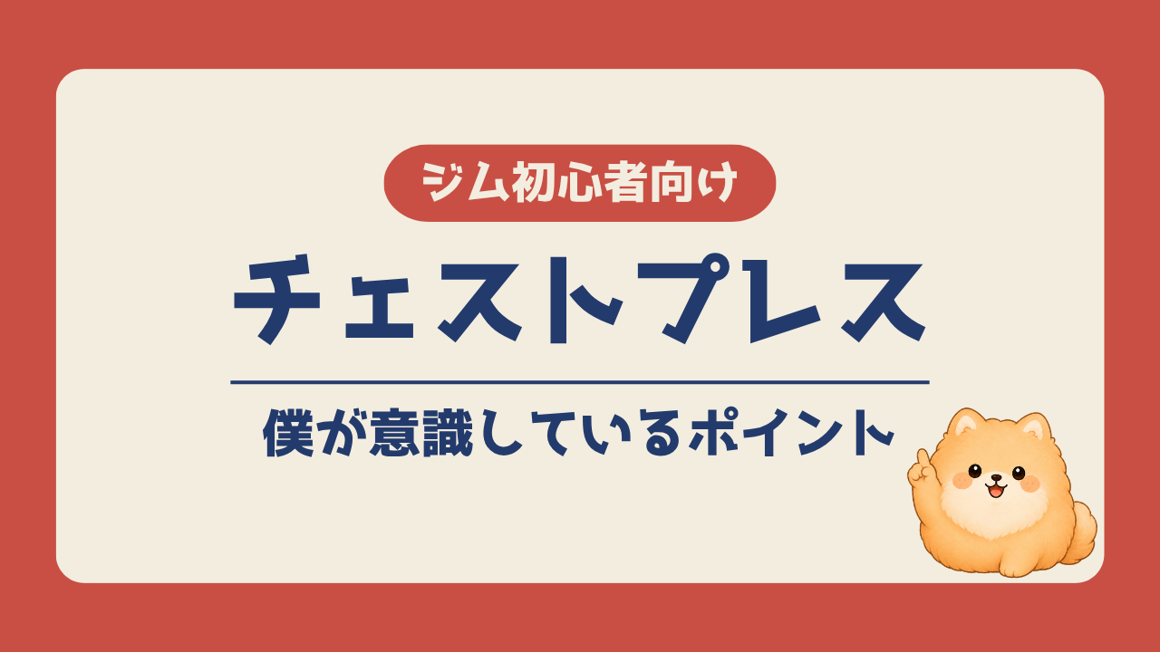 チェストプレスで僕が意識しているポイントを紹介する記事のアイキャッチ