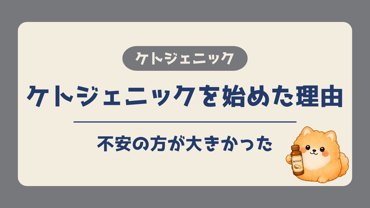 ケトジェニックを始めた理由と始める前の不安について書いた記事のアイキャッチ画像